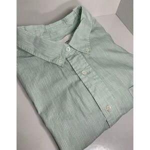 Billy Reid Short Sleeve Button Down Shirt Men's XL Green